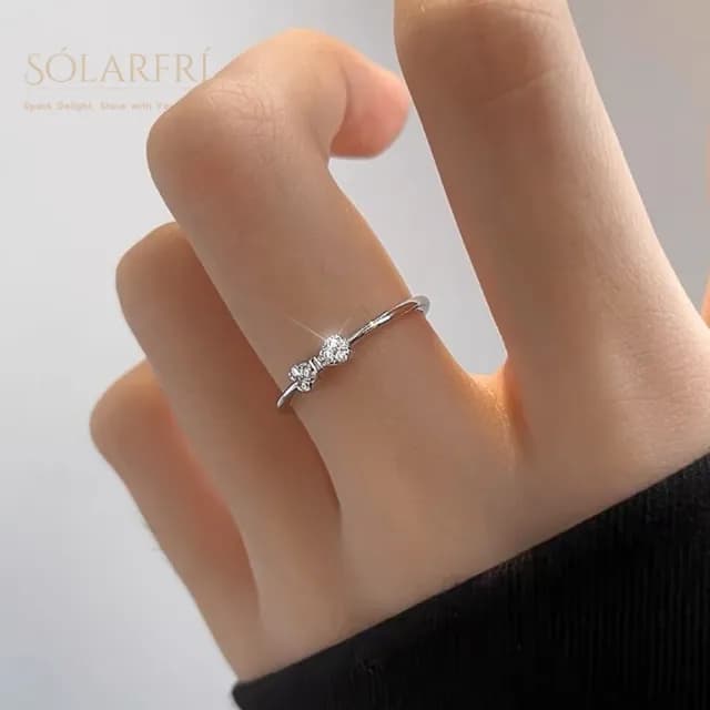 【SOLARFRi】輕奢閃耀戒指｜可調整戒圍大小禮盒包裝(閨蜜求婚女友老婆情人生日禮物)