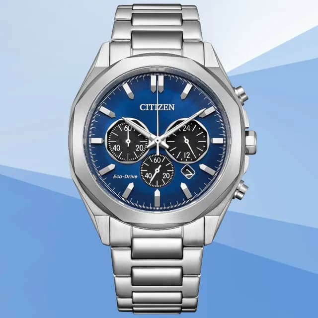 【CITIZEN 星辰】Chronograph系列 時尚光動能計時腕錶 七夕 情人節 送禮 推薦(CA4590-81L)