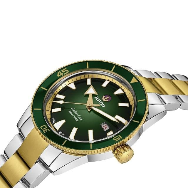 【Rado 雷達表】庫克船長 陶瓷框 自動機械 潛水錶送禮推薦(R32138303)