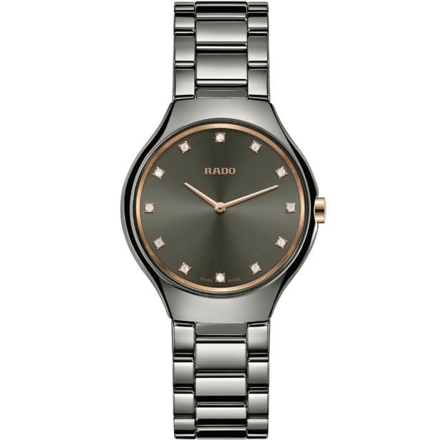 【Rado 雷達表】True Thinline 真我系列 簡約時尚陶瓷女錶送禮推薦(R27956722)
