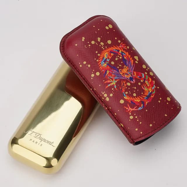 【S.T.Dupont 都彭】Dragon 系列 龍年限定兩支裝雪茄套 新年 禮物 推薦(183276)