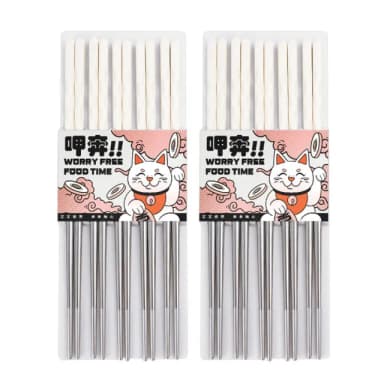 【Life工具】不鏽鋼筷子 禮盒 尖頭筷 環保筷 130-CPSW245-10 餐廳 筷(商用筷子 送禮推薦 高檔筷子)