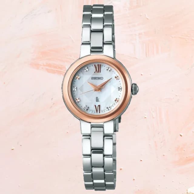 【SEIKO 精工】Lukia系列 白蝶貝 菱格紋 太陽能腕錶 畢業禮物 送禮 推薦(SSVR134J/V117-0EF0KS)
