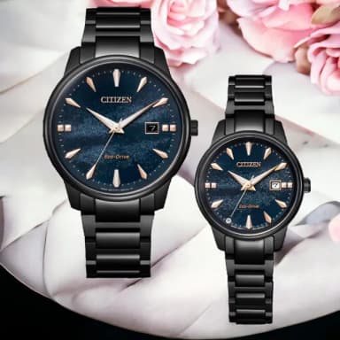 【CITIZEN 星辰】Eco-Drive 天川銀河限定款 手錶 男錶 女錶 畢業 禮物 推薦(BM7595-89L . EW2595-81L)