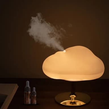 【Beroso 倍麗森】雲眠柔霧靜音水氧香薰機(情人節禮物 生日禮物 擴香 加濕器 雲朵燈)