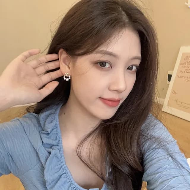 【MISS KOREA】韓國設計S925銀針浪漫愛心珍珠圈圈造型耳環(S925銀針耳環 愛心耳環 珍珠耳環)