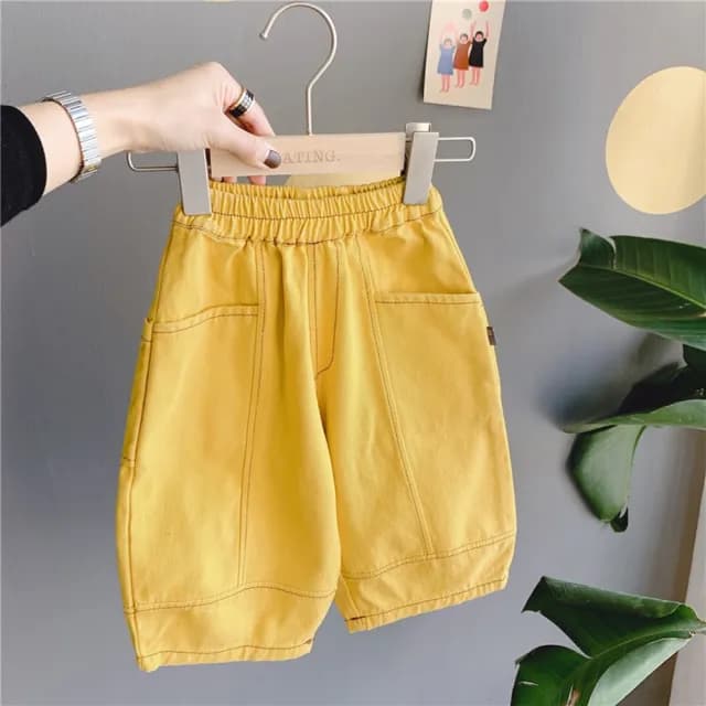 【橘魔法】九分棉布哈倫褲(鬆緊褲頭 寬褲 燈籠褲 褲子 中性款 男童 女童 小童 兒童 童裝)