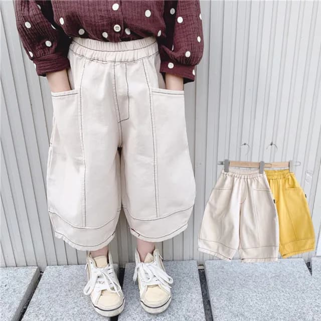 【橘魔法】九分棉布哈倫褲(鬆緊褲頭 寬褲 燈籠褲 褲子 中性款 男童 女童 小童 兒童 童裝)
