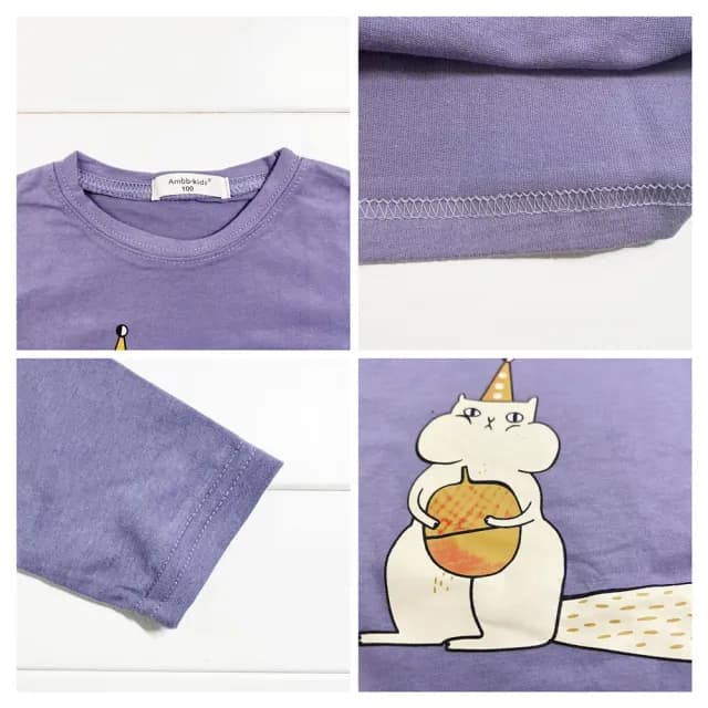 【橘魔法】卡通印花系列短版長袖上衣(薄長袖 大童 兒童 女童 男童 中性款 中童 童裝)