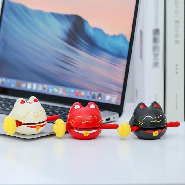 【bebehome】可愛招財貓小木魚(辦公室靜心療癒解壓小物/搞怪小禮物潮玩具)