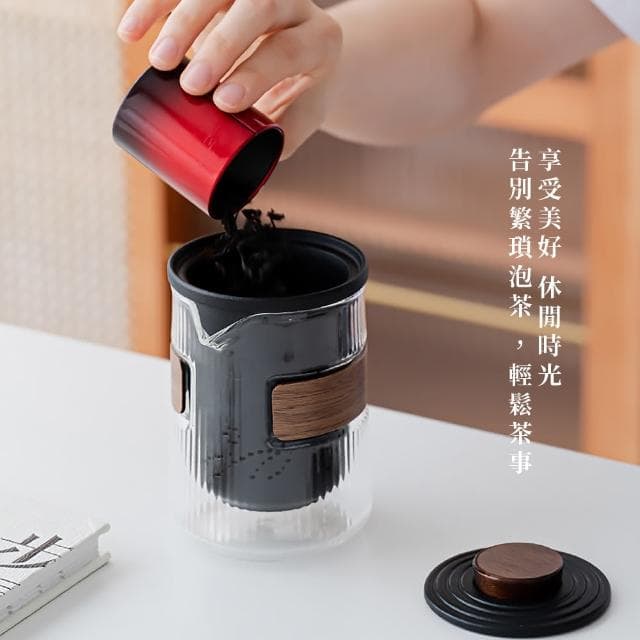 【旅行茶具】禪風一茶壺三茶杯-附收納包(便攜 分離濾壺 陶瓷 泡茶 露營 快客 防撞 隨身 商務 茶器 送禮)