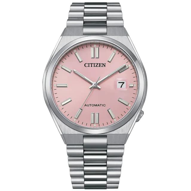 【CITIZEN 星辰】Mechanical系列 PANTONE 限定款 夢幻粉 機械腕錶 畢業禮物 送禮 推薦(NJ0158-89X)