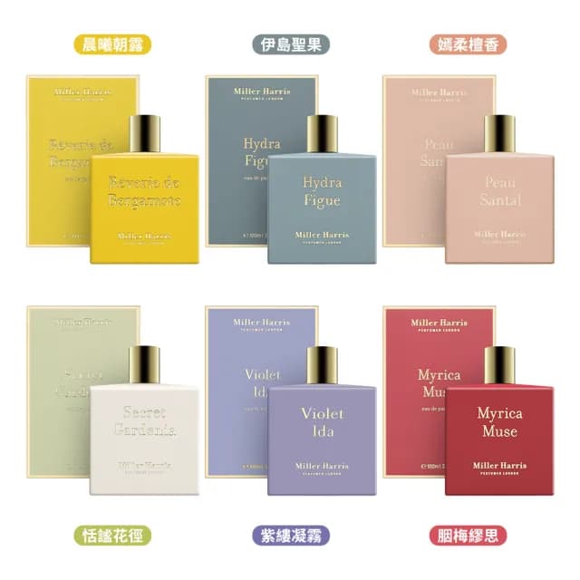 【Miller Harris】淡香精 100ml -多款任選(平行輸入.午後伯爵/玫瑰晨語/初晨之光/嫣柔檀香/巴黎菸草)