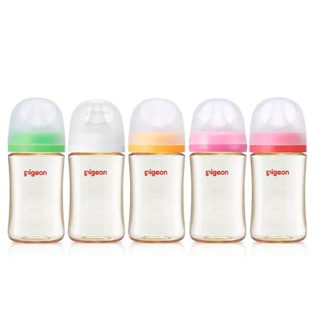 【Pigeon 貝親】第三代PPSU奶瓶240mlx5(瓶身x5+奶嘴x5+蓋x5+栓x5)