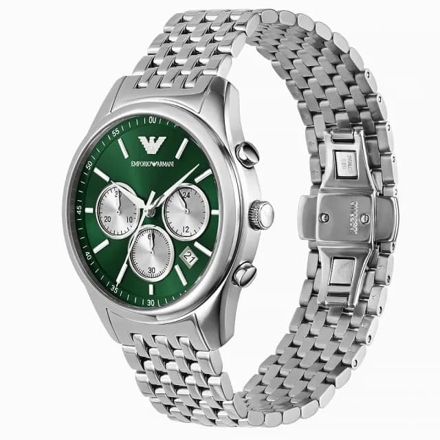 【EMPORIO ARMANI】亞曼尼 Antonio 紳士三眼計時手錶-41mm 禮物 送禮 推薦(AR11581)