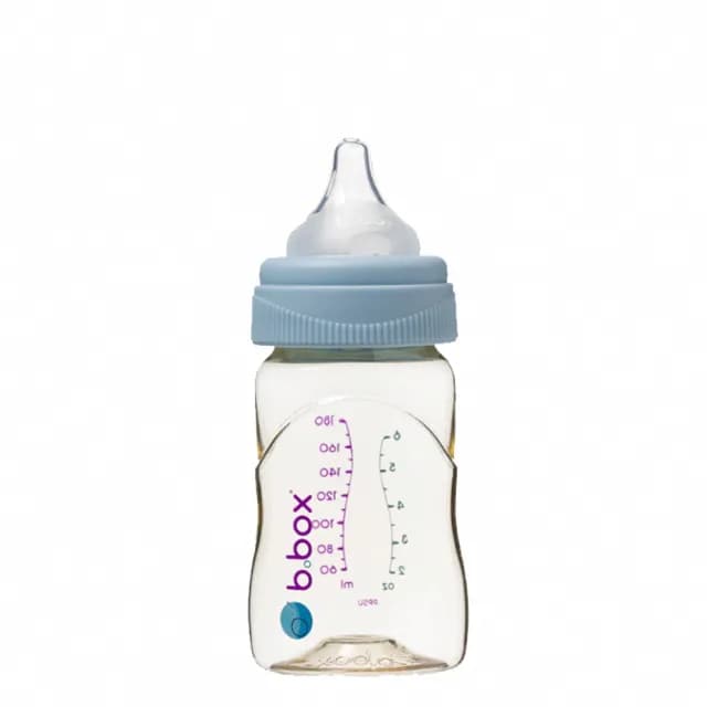 【b.box 澳洲】b.box PPSU嬰兒寬口圓孔奶瓶180ml(PPSU材質)