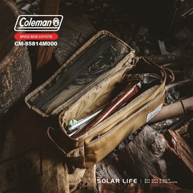 【Coleman】料理工具盒 土狼棕 / CM-85813(餐具收納包 廚具置物袋 露營裝備袋 戶外裝備掛袋 調味罐工具袋)