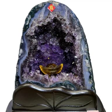 【恬芯晶品】5.3kg精選巴西紫水晶洞新居財位擺設XA52(紫鈦晶晶洞開運招財招貴人開業財位新春禮物)