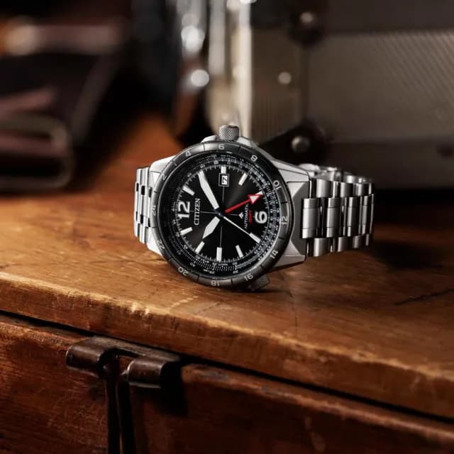 【CITIZEN 星辰】台灣限量100只 GMT雙時區 飛行 機械腕錶 雙11 特惠 推薦(NB6046-59E)