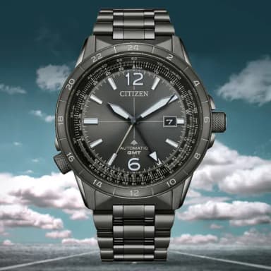 【CITIZEN 星辰】PROMASTER GMT兩地時間 機械錶 男錶 畢業禮物 送禮 推薦(NB6045-51H)