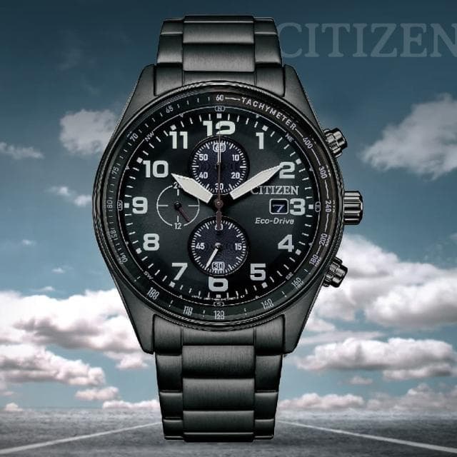 【CITIZEN 星辰】Chronograph 光動能 碼錶計時 三眼男錶 父親節 送禮 禮物推薦(CA0775-79E)
