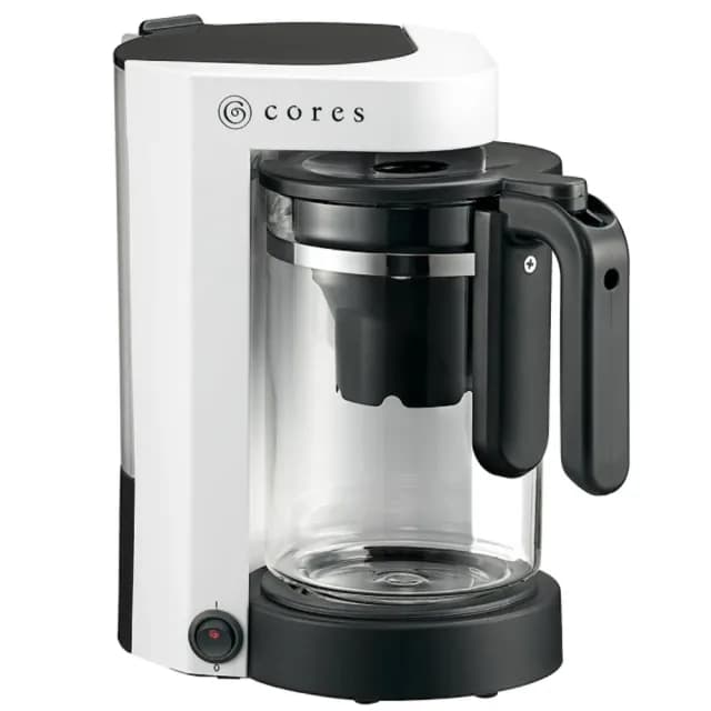 【Cores】黃金濾杯咖啡機-泡咖啡/泡茶兩用(內附黃金濾杯免濾紙C302WH-TW)