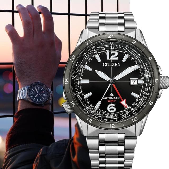 【CITIZEN 星辰】PROMASTER 限量 飛行錶 GMT 抗磁 機械錶 男錶 手錶 畢業 禮物 推薦(NB6046-59E)