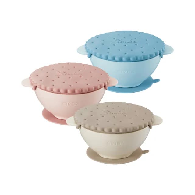 【Simba 小獅王辛巴官方直營】美味曲奇矽膠吸盤碗(兒童餐具/學習碗/兒童碗)
