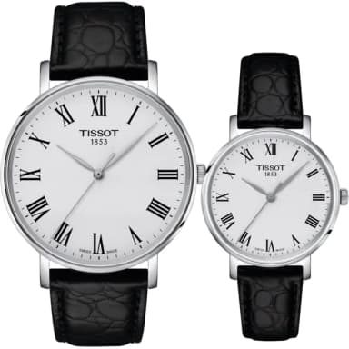 【TISSOT 天梭 官方授權】羅馬經典情侶手錶 對錶 禮物 推薦(T1434101603300+T1432101603300)