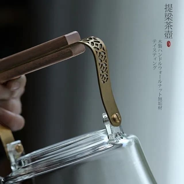 【TEA Dream】日式質感銅冶木把耐熱提樑茶壺(泡茶壺 燒水壺 父親節禮物)