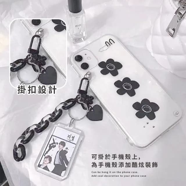 【小物掛件】簡約透明照片串鍊鑰匙圈2入(鑰匙扣 照片 相片套 吊墜 偶像 應援 紀念 壓克力 禮品 情侶 DIY)