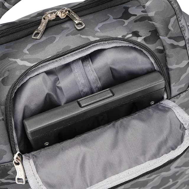 【悅生活】拉桿包 拖桿包 拉桿書包 24吋雲彩燒燒平開立式拉桿旅行袋  灰色(GoTrip 微旅行)