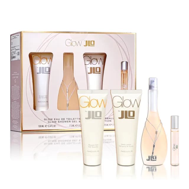 【J.LO 珍妮佛羅培茲】Glow 閃耀女神女性淡香水 100ml 禮盒(身體乳75ML+沐浴膠75ML+滾珠7.5ML 平行輸入)