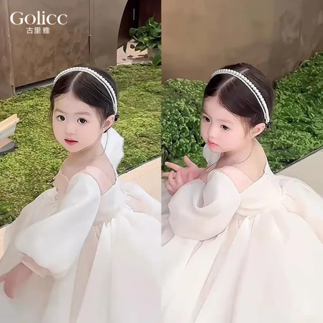 【Golicc】髮箍 可愛小公主 氣質珍珠(七夕 情人節 生日 髮飾 髮帶 飾品 禮物)