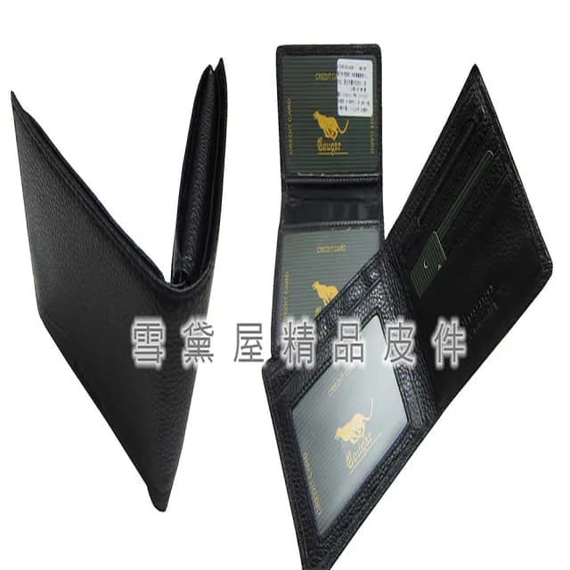 【COUGAR】情人節禮物 真皮包包  短夾進口專櫃男仕短夾100%進口牛皮革材質標準尺寸活動型證件夾