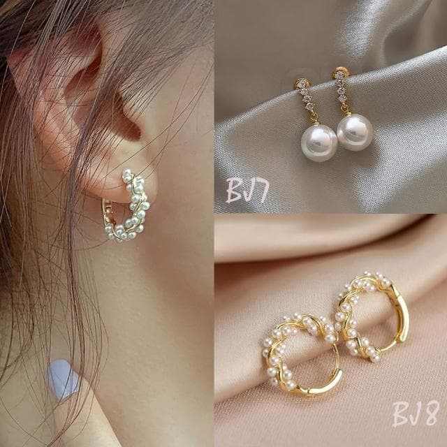 【Golicc】耳環 絕美珍珠 輕奢經典款(母親節 生日 情人節 飾品 耳釘 耳飾 耳墜 禮物)