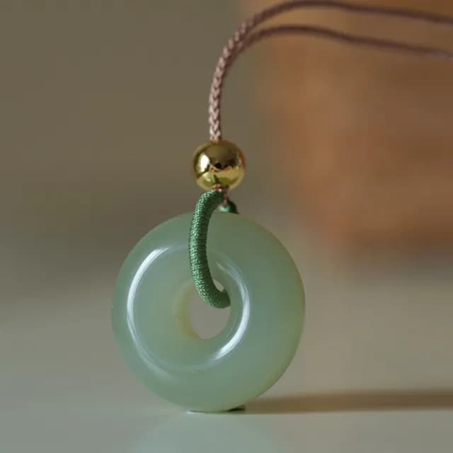 【LEESA】和田玉項鍊\吊墜項鍊\和田青玉\項鍊掛件\氣質項鍊\轉運項鍊\保平安\送長輩\禮物\