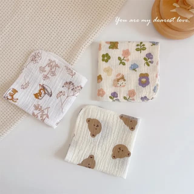 【Baby 童衣】任選 兒童可愛印花紗布巾 洗澡巾 四層紗口水巾 餵奶巾 幼童洗臉巾 11733(共１４款) - momo購物網 - 好評推薦 -