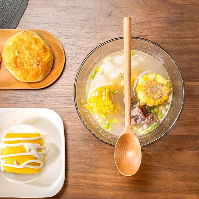 【質感餐具】日式長柄攪拌木勺2入(原木湯匙 木匙 環保 木質木頭餐具 調味勺 咖啡匙 湯勺 飯勺 茶匙)