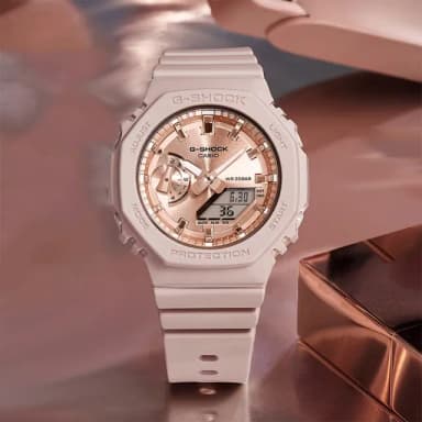 【CASIO 卡西歐】G-SHOCK ITZY有娜配戴款 粉色 粉紅金八角手錶 女錶 送禮 禮物 推薦(GMA-S2100MD-4A)