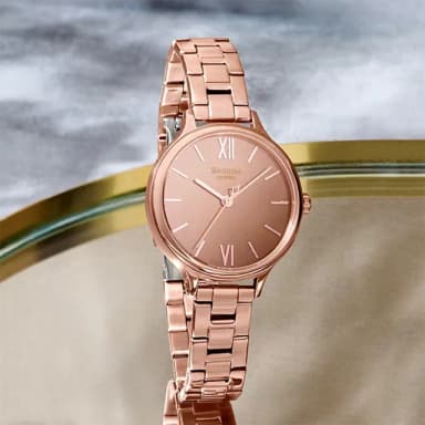 【CASIO 卡西歐】SHEEN 鏡面拋光女錶 送禮 禮物 推薦(SHE-4560PG-4A)
