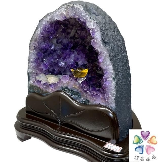 【恬芯晶品】5.85kg精選巴西紫水晶洞新居財位擺設XA101(紫鈦晶晶洞開運招財招貴人開業財位新春禮物)