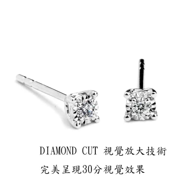 【BRILLMOND JEWELRY】天然鑽石耳環 PT950鉑金 璀璨光芒(鑽石總重6分 D-F/VS2)