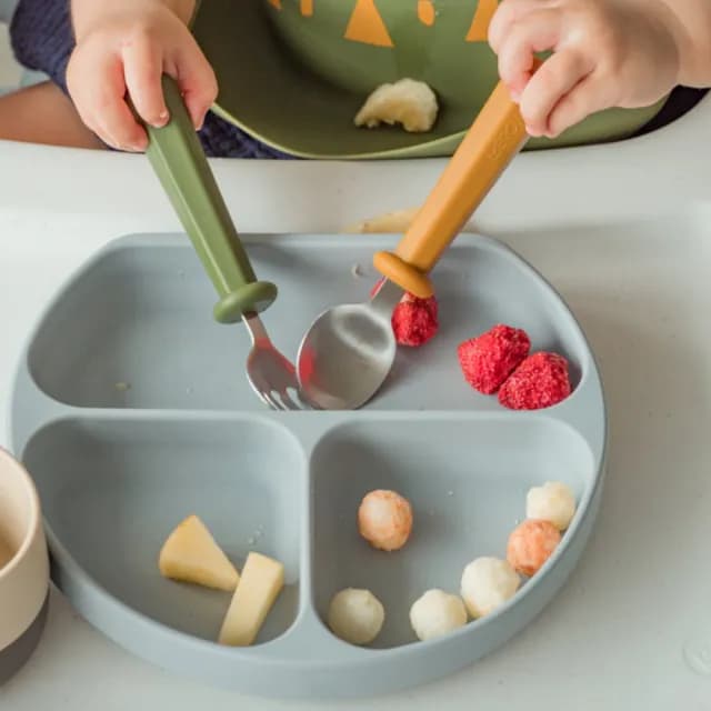 【MEROWARE】NANA好好拿不銹鋼學習餐具組(好用/好拿/好洗/可高溫消毒)