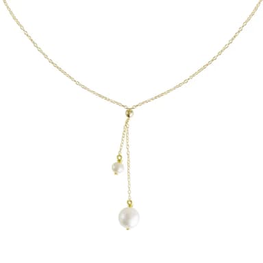 【Olivia Yao Jewellery】14K合金 天然珍珠 Y字項鍊(Pearl Bell Collection/送禮首選)