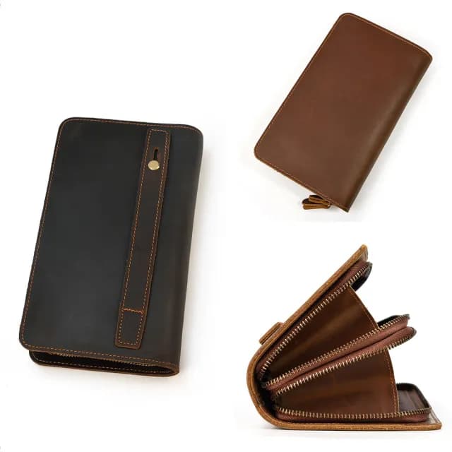 【LEEHER】男士手拿錢包/牛皮手機包/手抓包/送長輩男友/生日禮物/大容量手拿錢包