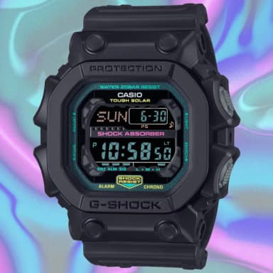 【CASIO 卡西歐】G-SHOCK 螢光色彩 虛擬世界 太陽能電子腕錶 母親節 禮物 推薦(GX-56MF-1)