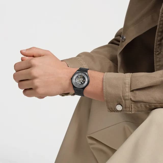 【SWATCH】TRAIN THE HANDS 超薄金屬手錶/男錶/女錶/瑞士製造 SS07B113G(42mm)