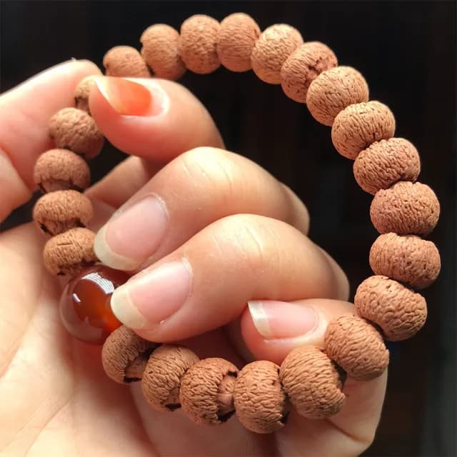 【LEEHER】蓮花菩提子 送長輩 求好運長智慧 招財 避邪手鍊 送男生 禮物 佛珠手鍊 開運手鍊