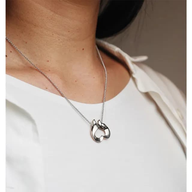 【Georg Jensen 喬治傑生】1995年度設計師純銀項鍊-復刻版